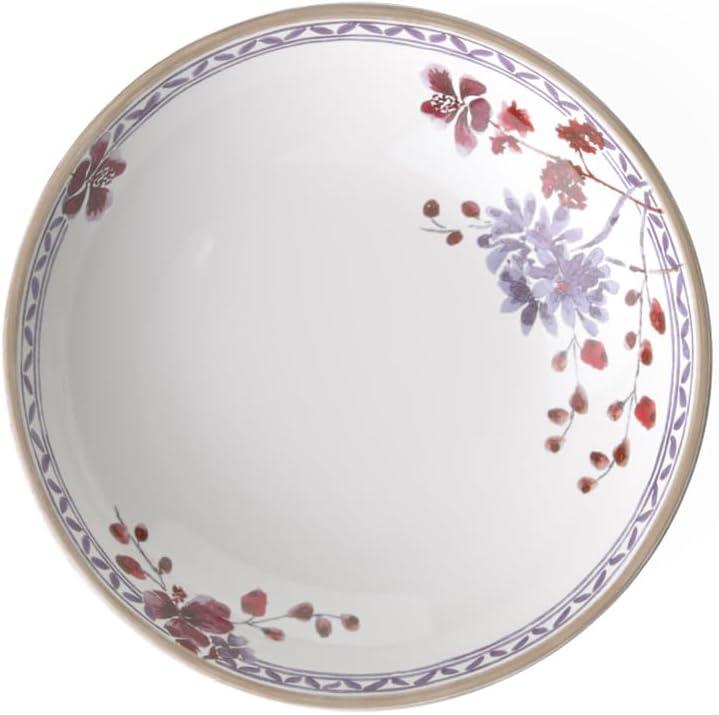 Multicolor Floral Ceramic Round Serving Bowl