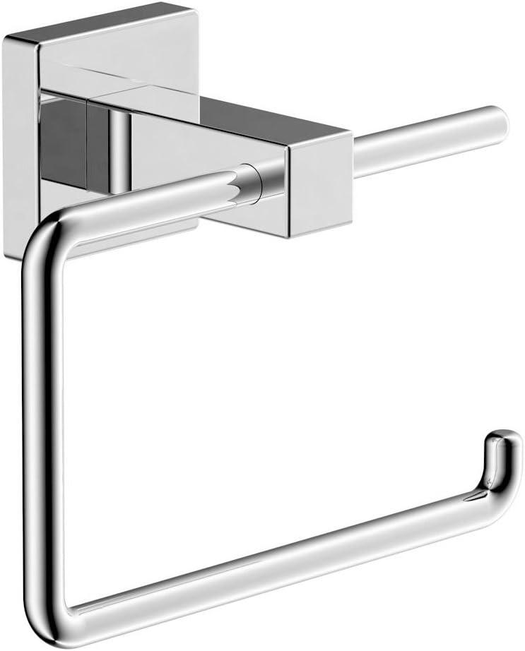 Polished Chrome Metal Wall-Mounted Toilet Paper Holder