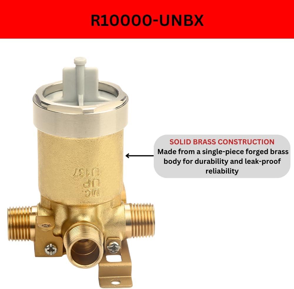 R10000 UNBXHF Shower Valve Body, for Shower Faucet Decoration Kit, Bathroom Concealed Valve Diverter