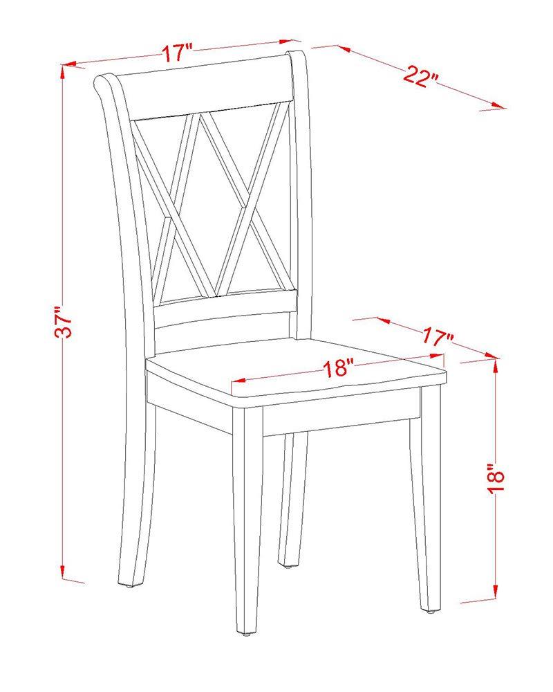 East West Furniture Vancouver 9-piece Wood Dining Room Set in Linen White