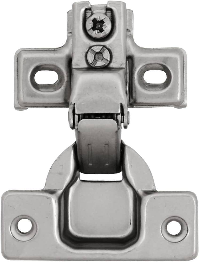 Hinge Concealed 1/2 Inch Overlay Face Frame Self-Close Polished Nickel Finish