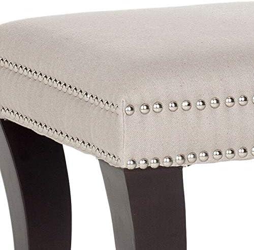 Diva Tufted Ottoman - Taupe - Safavieh