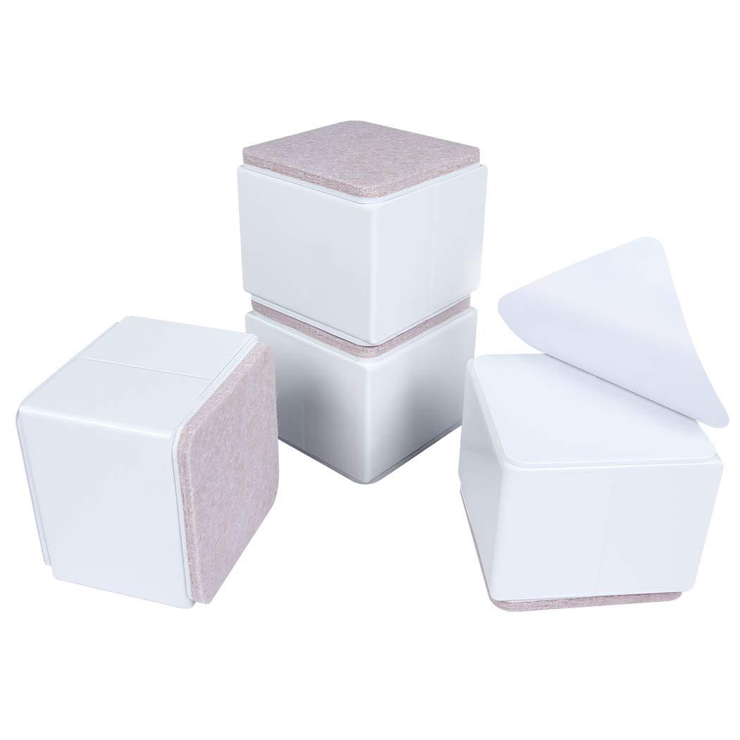 MAXAYA Bed And Furniture Risers, Heavy Square Chair So...