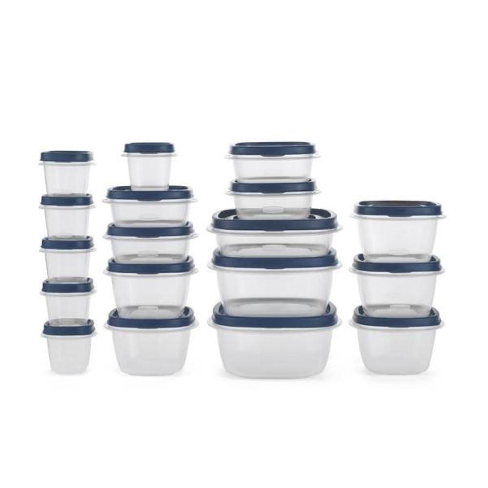 Rubbermaid Easy Find Lids Blue Plastic 36-Piece Food Storage Jar & Container Set (36 Count)