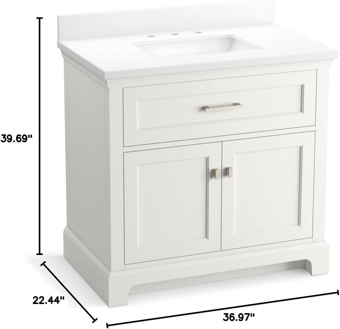 Charlemont 36 In. Bathroom Vanity Cabinet With Sink And Quartz Top