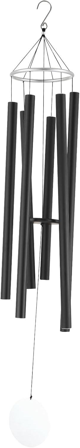 66-Inch Black Aluminum Deep Tone Memorial Wind Chimes