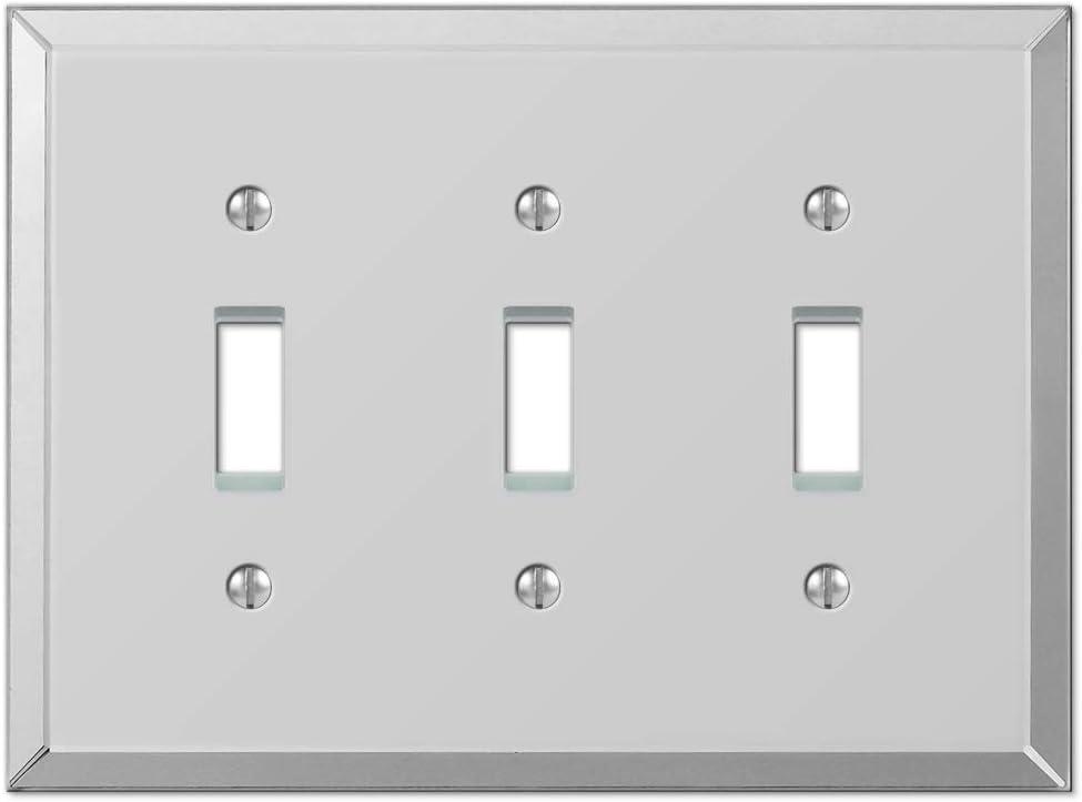 Amerelle 66TTT Moderne Wallplate 3 Toggle Acrylic Clear 1-Pack