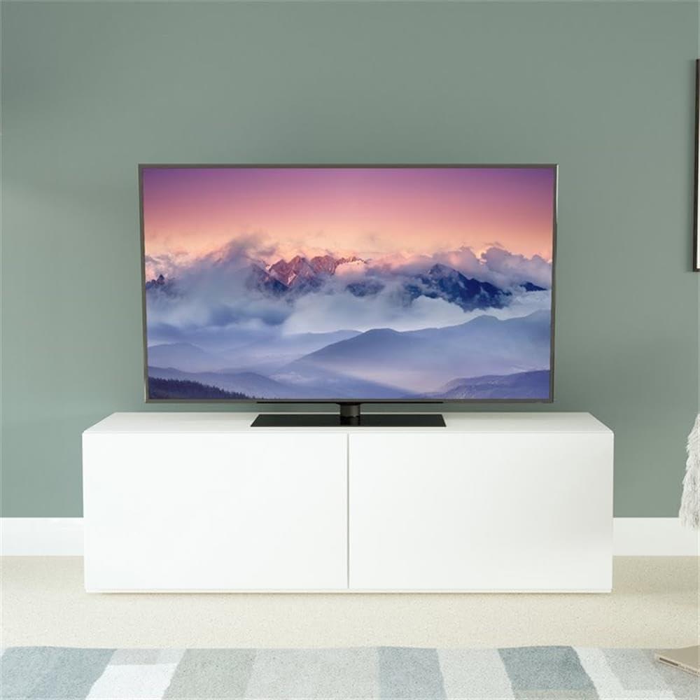 Universal Table Top TV Base Adjustable Tilt and Turn for Most TVs 46 in. to 65 in., Black/Black