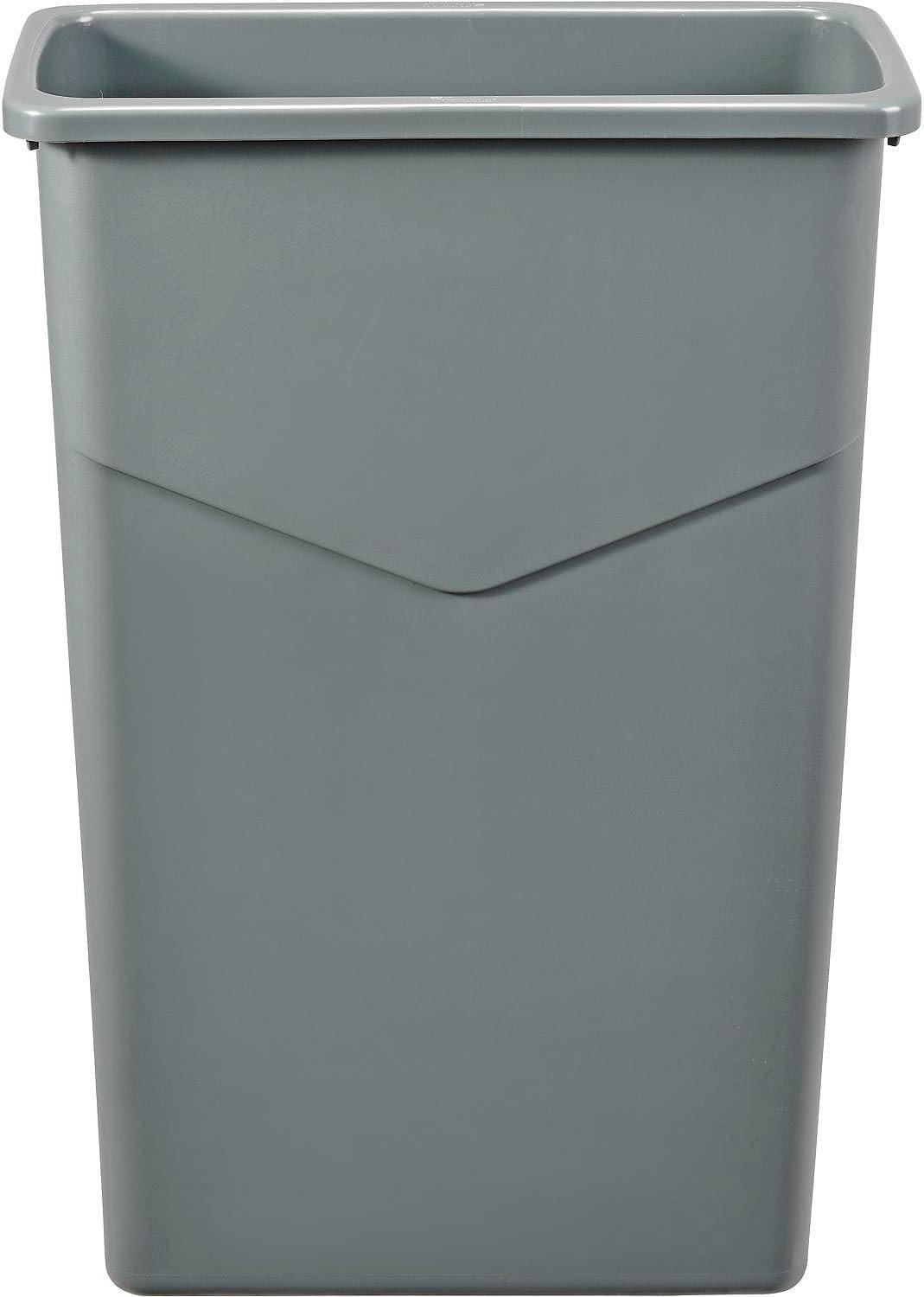 Slim Gray Plastic 23 Gallon Waste Container