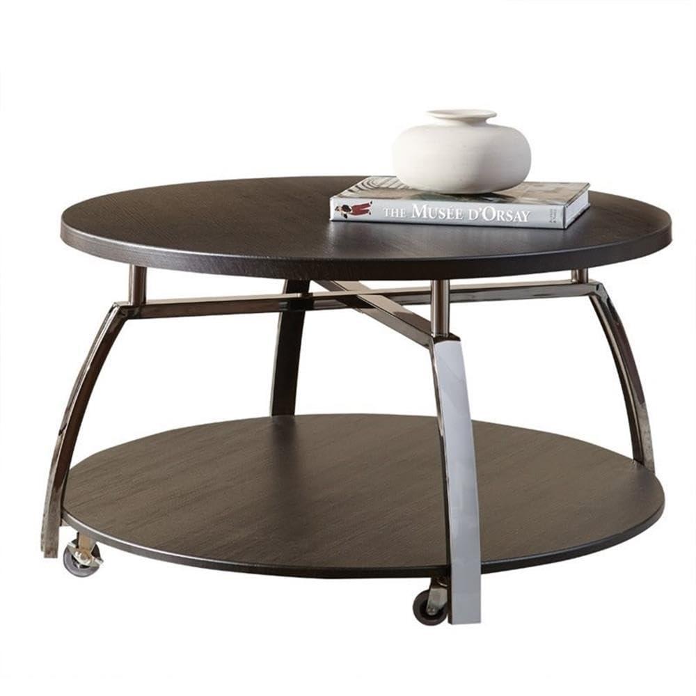 Coham Cocktail Table Silver Shield and Nickel - Steve Silver