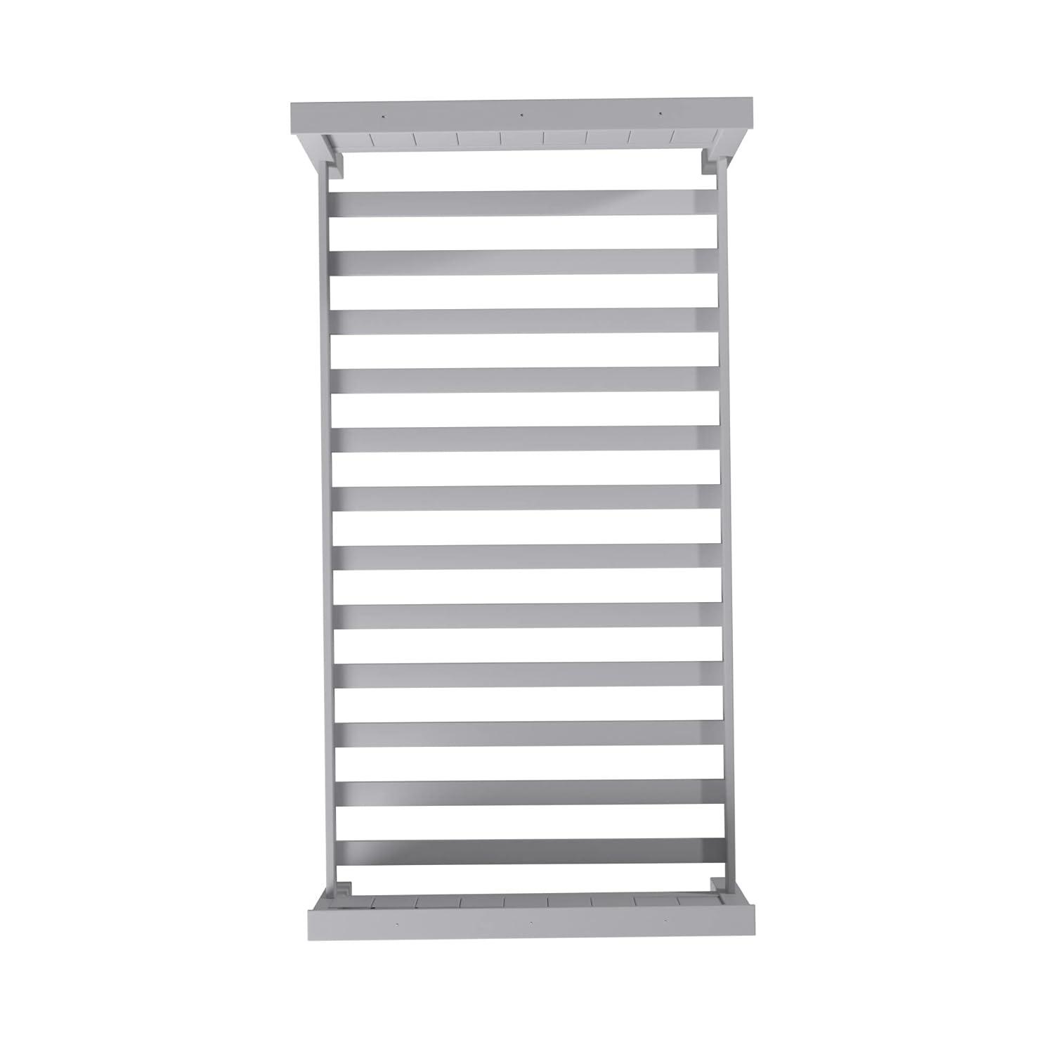 Alaterre Furniture Harmony Twin Bed, Sturdy Build for Youth Bedroom, Brazilian Pine, Headboard, Footboard, Side Rails, Slats, Dove Gray