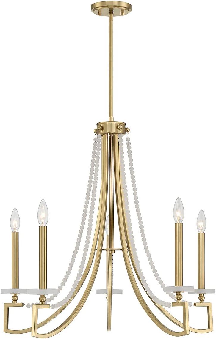 Helen 5-Light Chandelier in Warm Brass