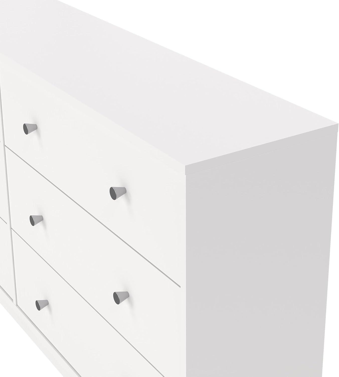 Tvilum Portland 6 Drawer Double Dresser, White