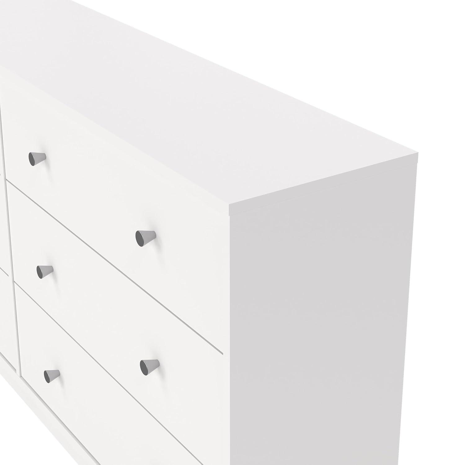 Tvilum Portland 6 Drawer Double Dresser, White