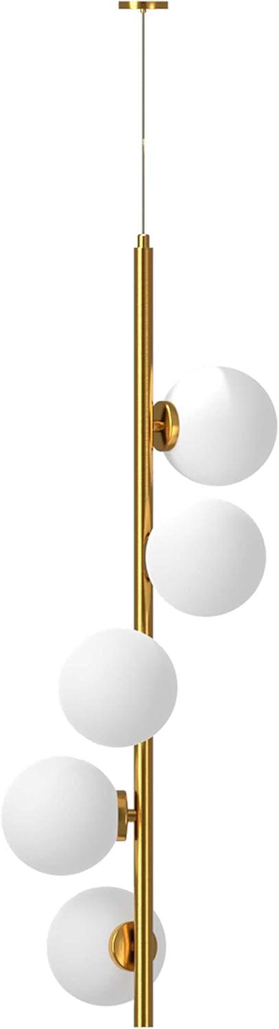 Sunshine Lighting B3167033 Ambiate Arano Linear Globe Pendant Light Fixture G9 Base - 15W - Gold