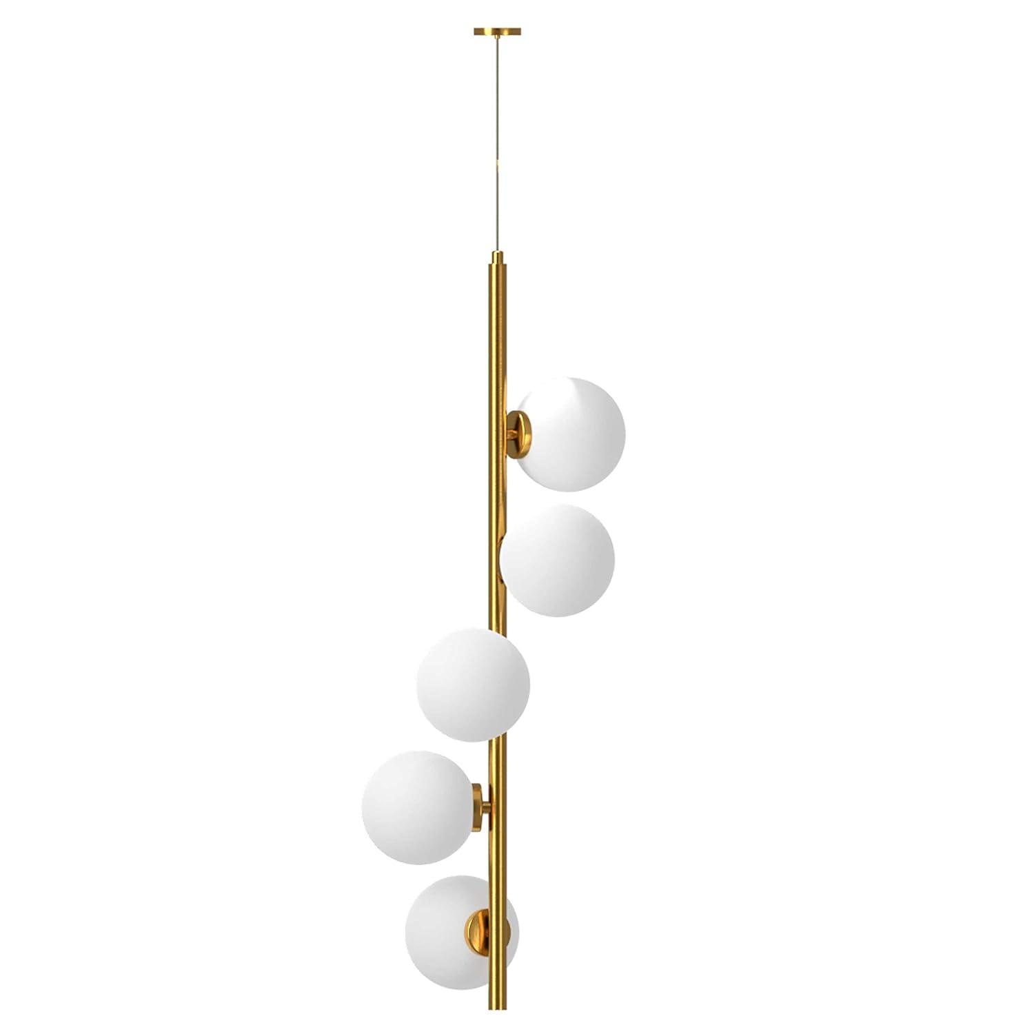 Sunshine Lighting B3167033 Ambiate Arano Linear Globe Pendant Light Fixture G9 Base - 15W - Gold