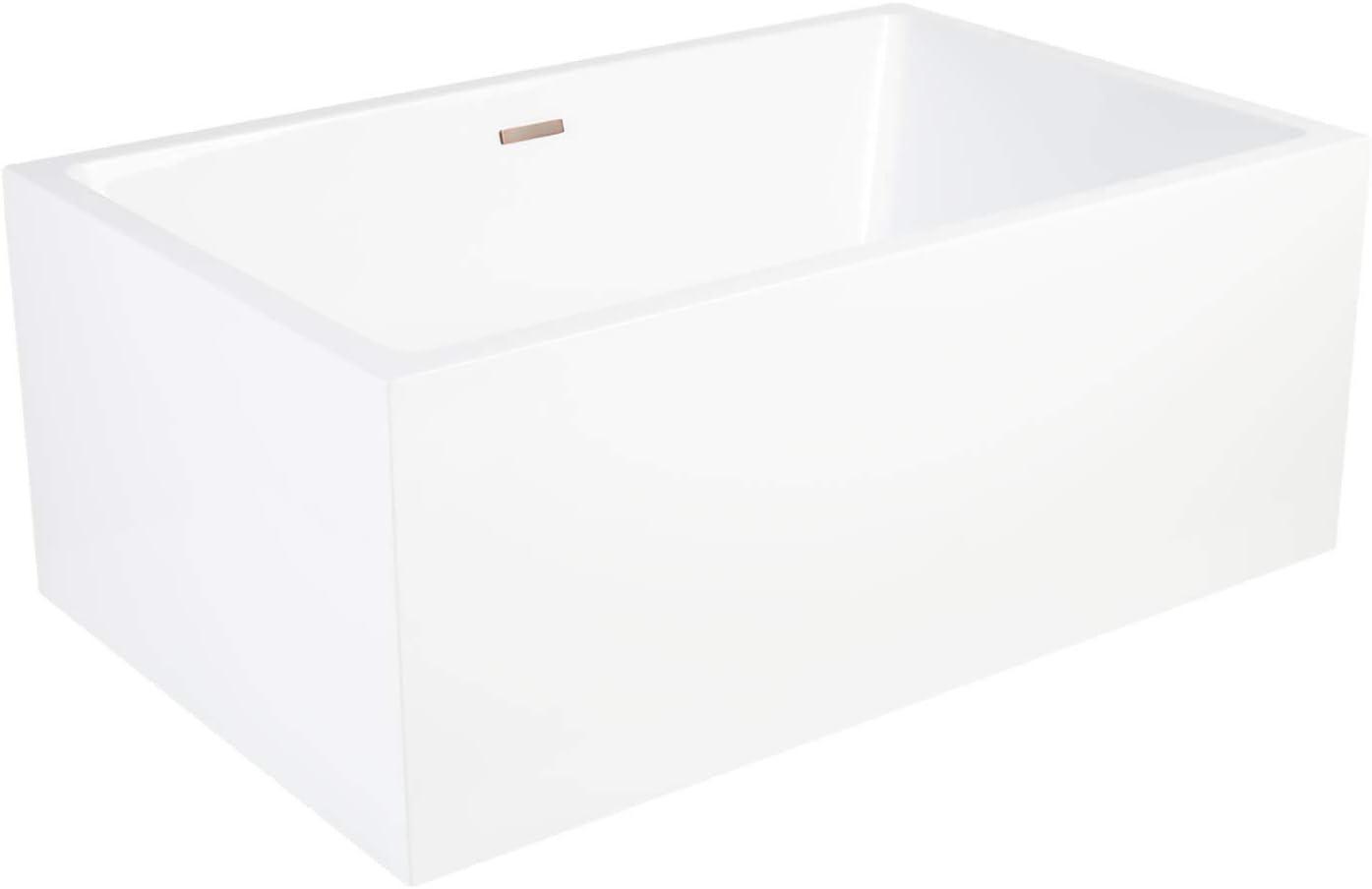 Clarissa 59" White Acrylic Freestanding Soaking Tub