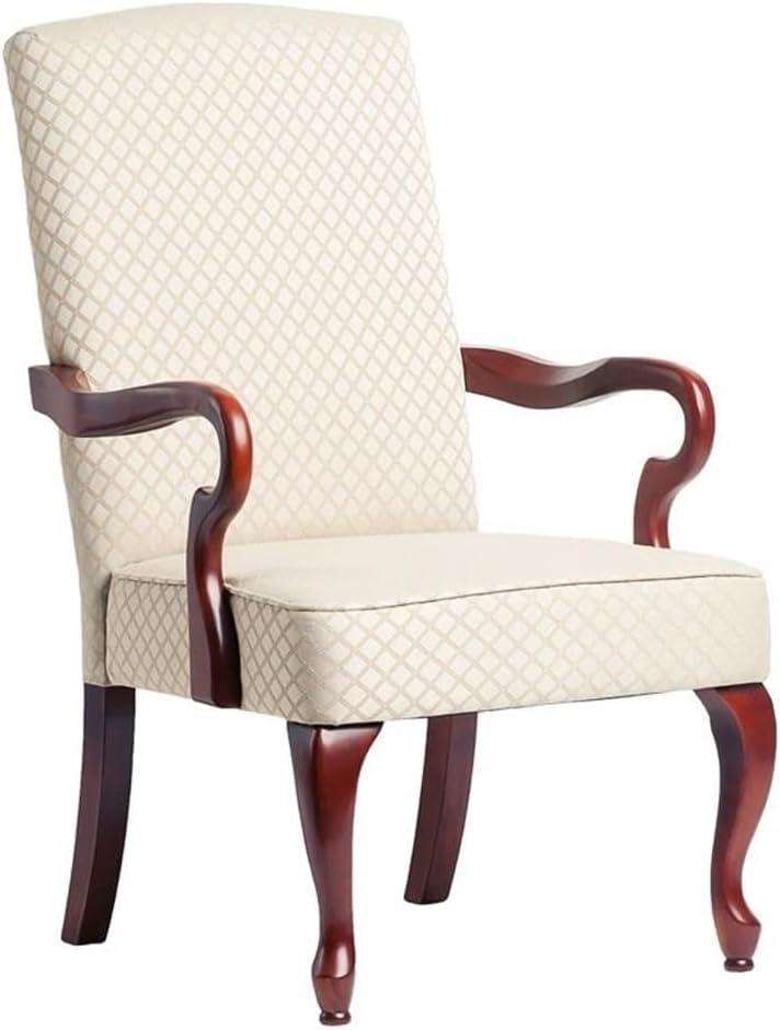 Comfort Pointe Derby Gooseneck Arm Chair Beige: Upholstered Polyester/Cotton, Wood Legs, Foam Fill