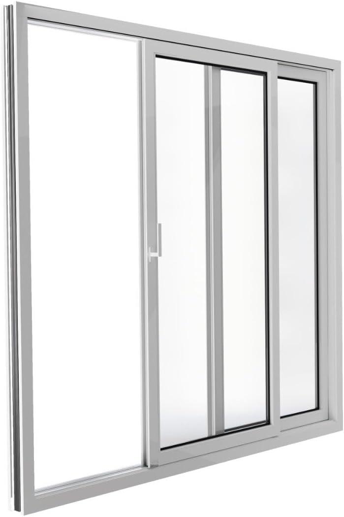 White Silk Steel Sliding Patio Door with Tempered Glass