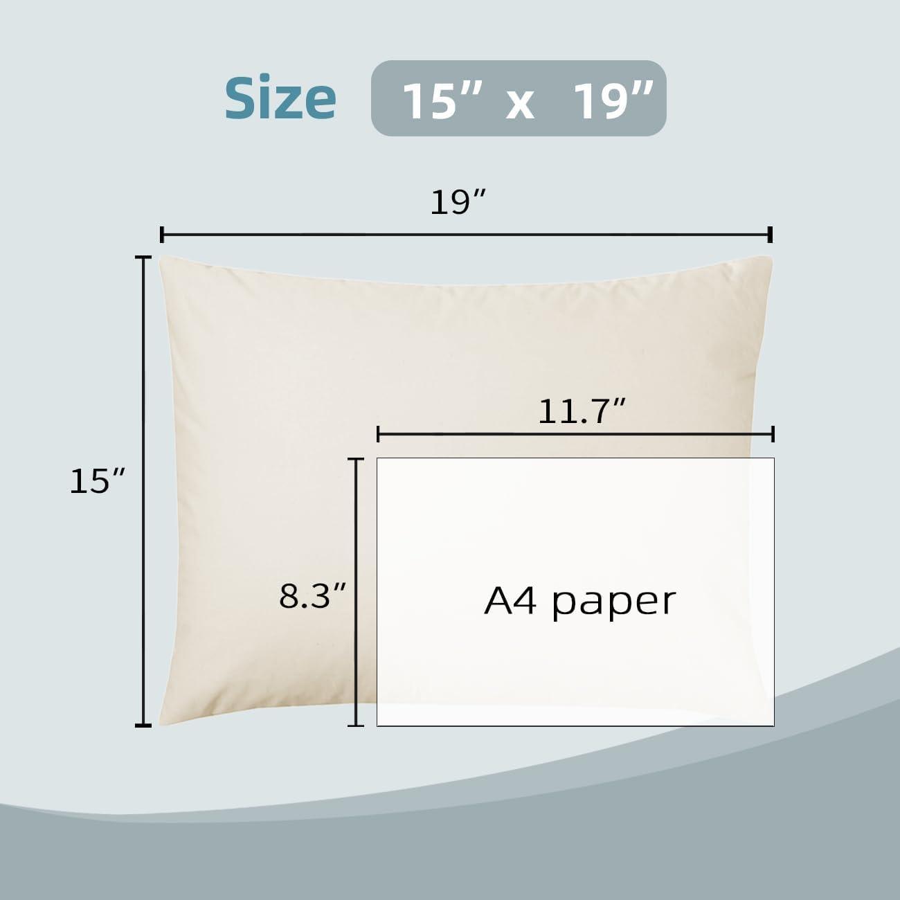 USlixury Buckwheat Pillow 15"X19" with Organic Pillowcase- Adjustable Height and Firmness, Organic and Machine Washable Cover, Firm Neck Support for Back/Side/Stomach Sleepers, Beige