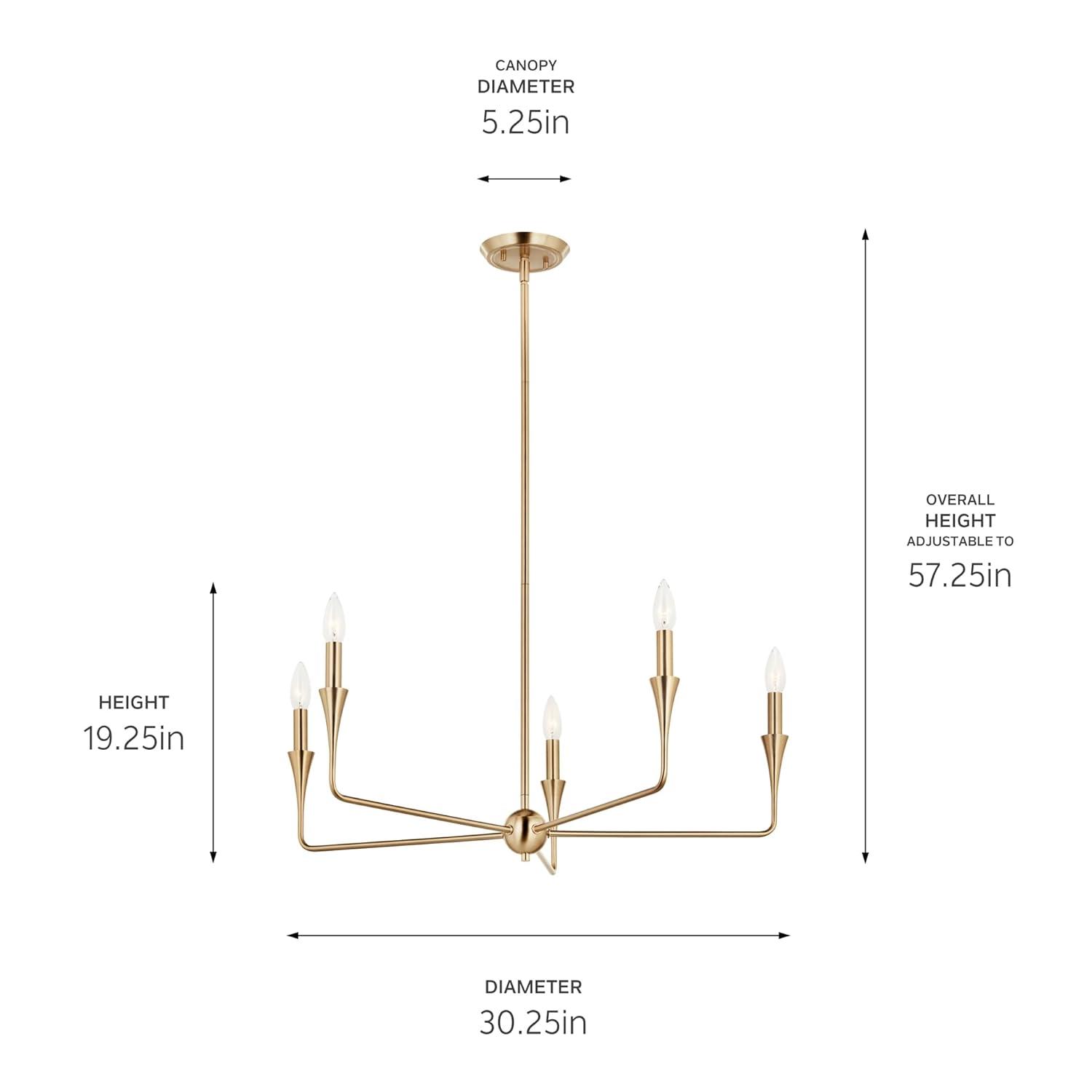 52693CPZ-Kichler Lighting-Alvaro - 8 Light Chandelier-24.25 Inches Tall and 11.5 Inches Wide-Champagne Bronze Finish