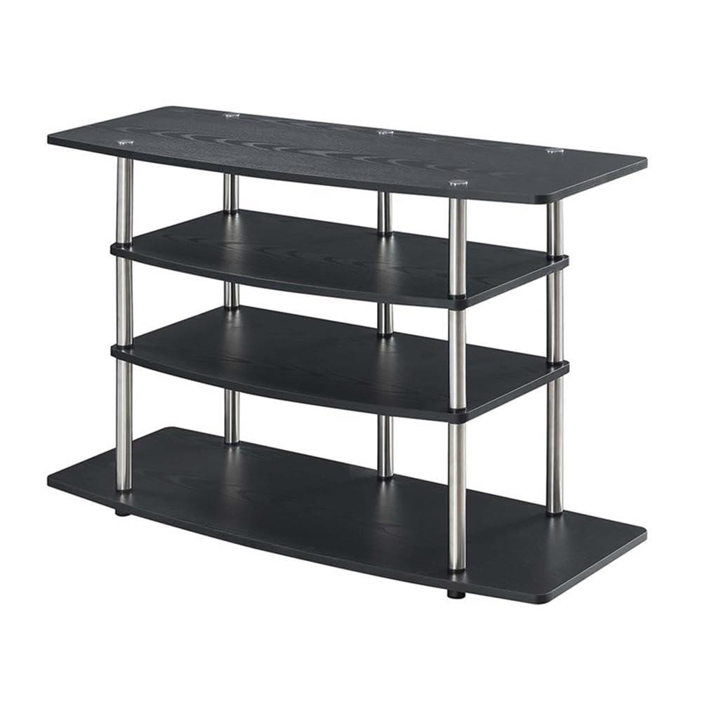 Convenience Concepts Designs2Go No Tools Wide Highboy TV Stand, Black