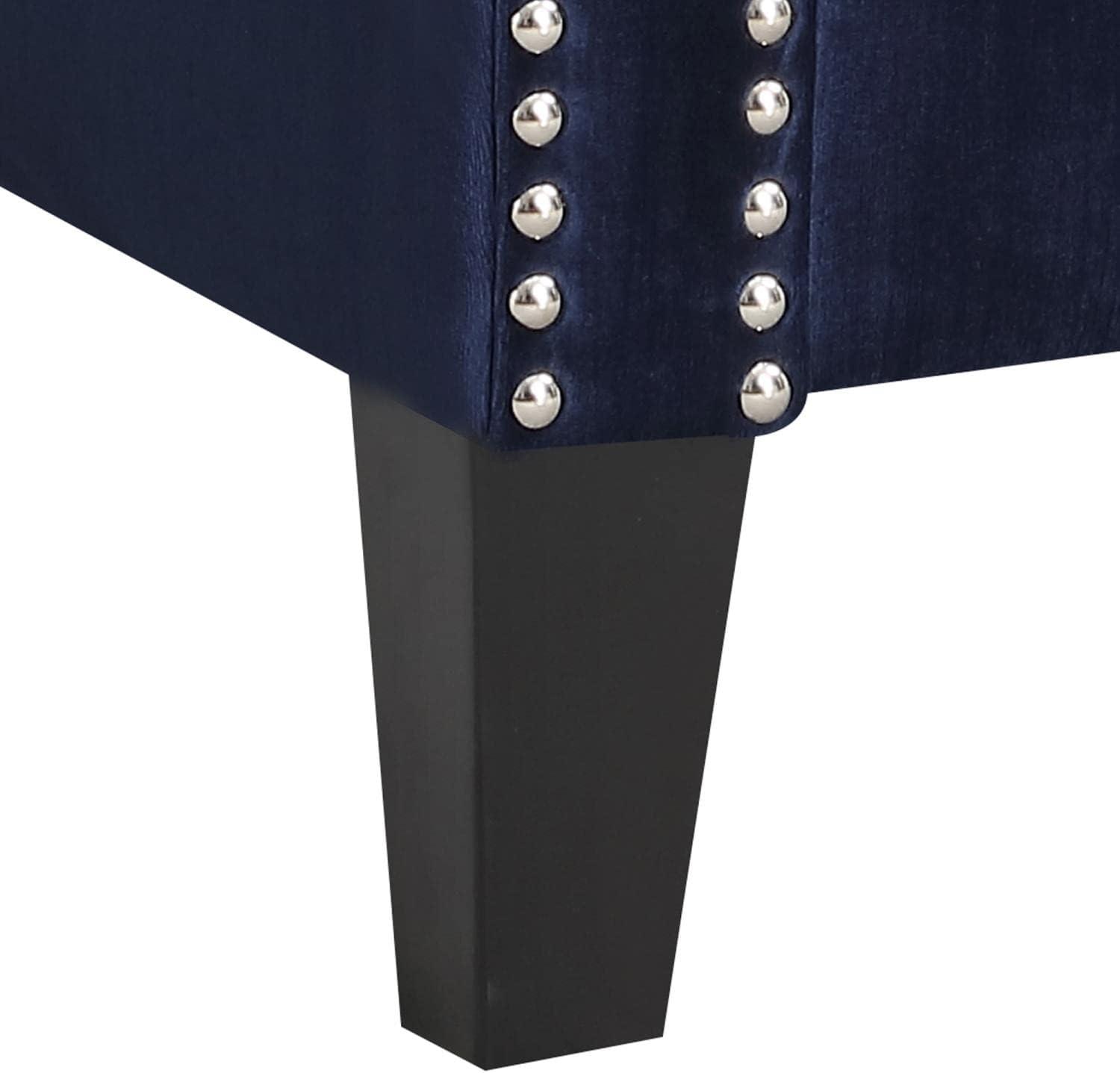 Picket House Furnishings Teagan Accent Arm Chair in Navy Fabric