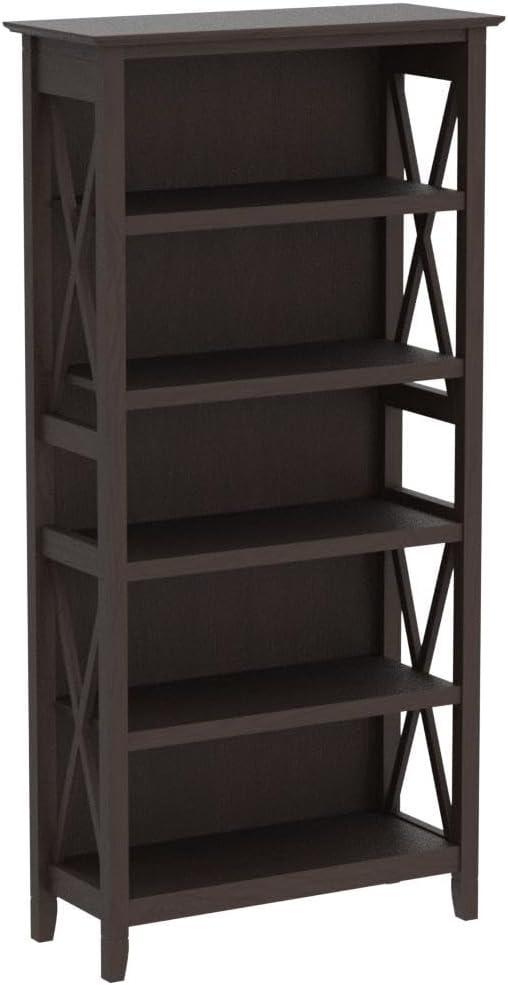 Key West 5 Shelf Bookcase Set in Bing Cherry - Engineered Wood
