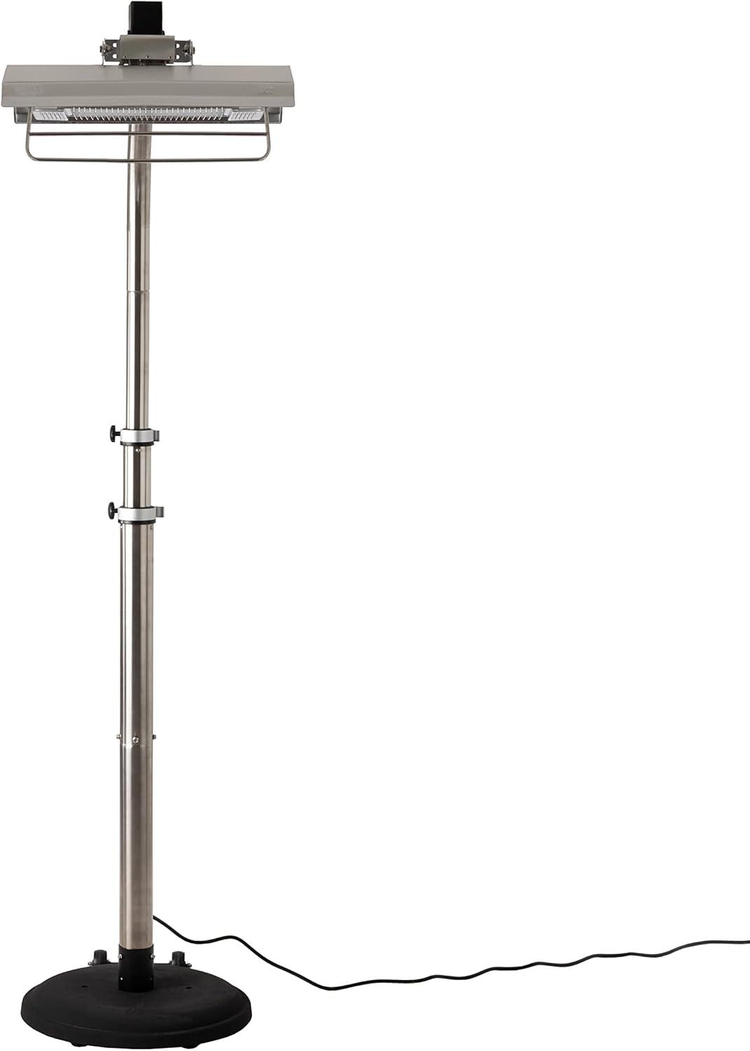 Stainless Steel Telescoping Infrared Patio Heater with Wheels