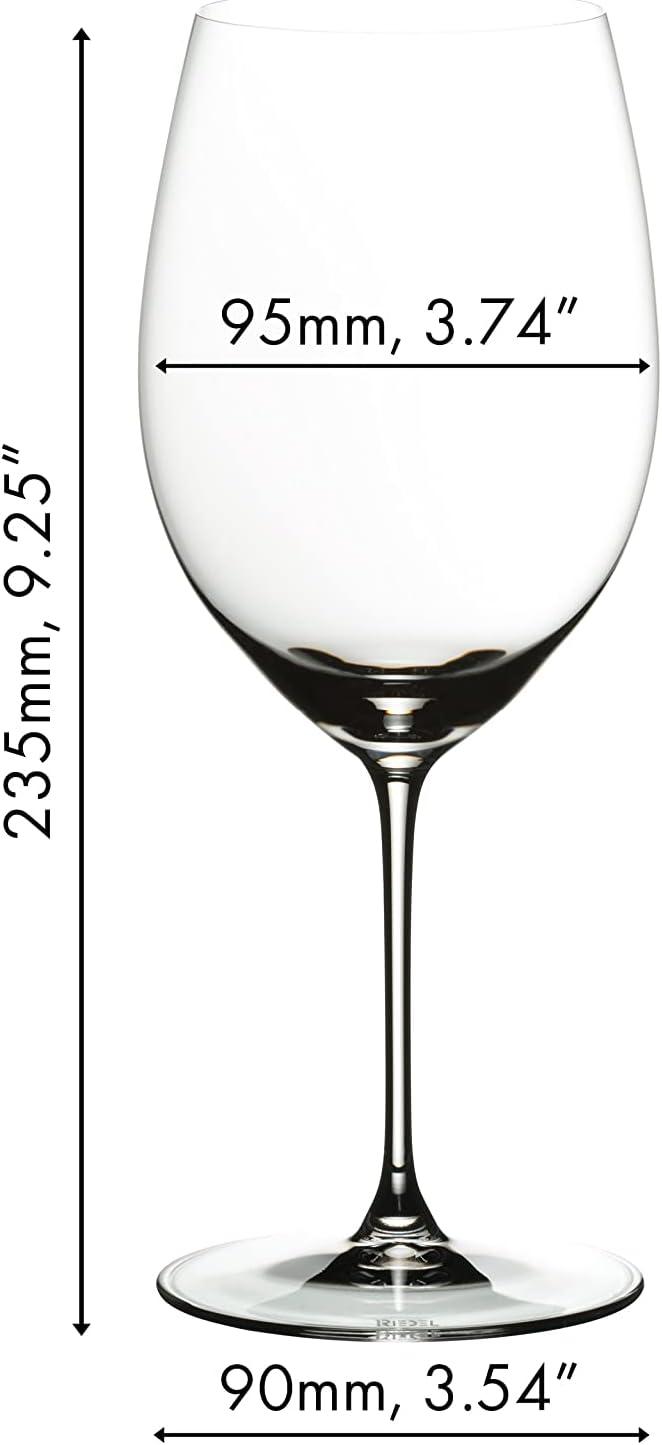 Riedel Veritas Dishwasher Safe Crystal Cabernet/Merlot Wine Glass (2 Pack)