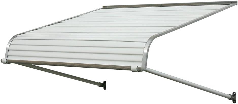 nuimage awnings 48425 aluminum door canopy with support arms, white