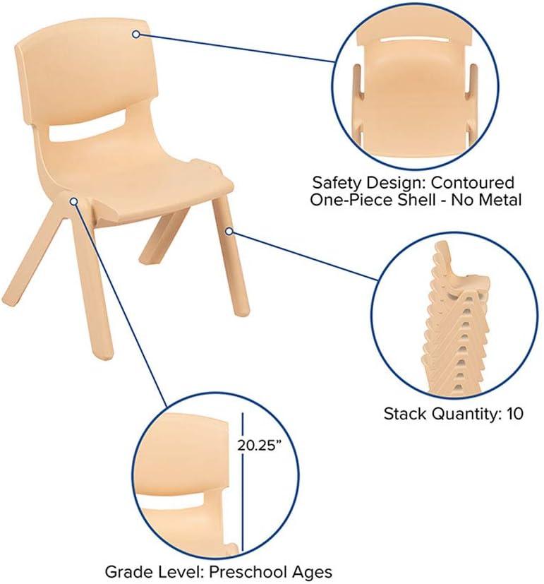 Goddard 23.625"W x 47.25"L Rectangular Plastic Height Adjustable Activity Table Set with 4 Chairs