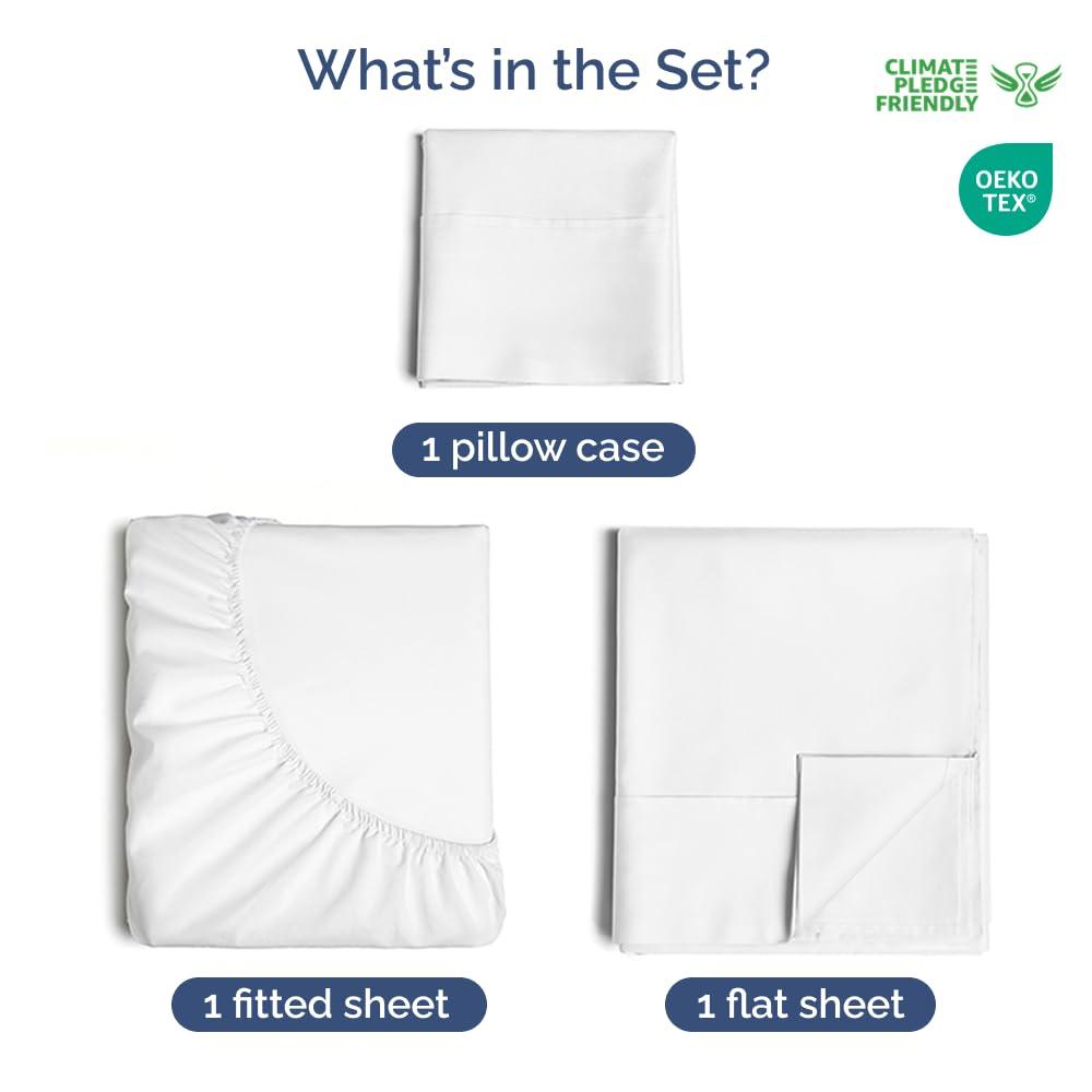 CGK Linens 4 Piece 100% Cotton 400 Thread Count Hotel Quality Bed Sheet Set