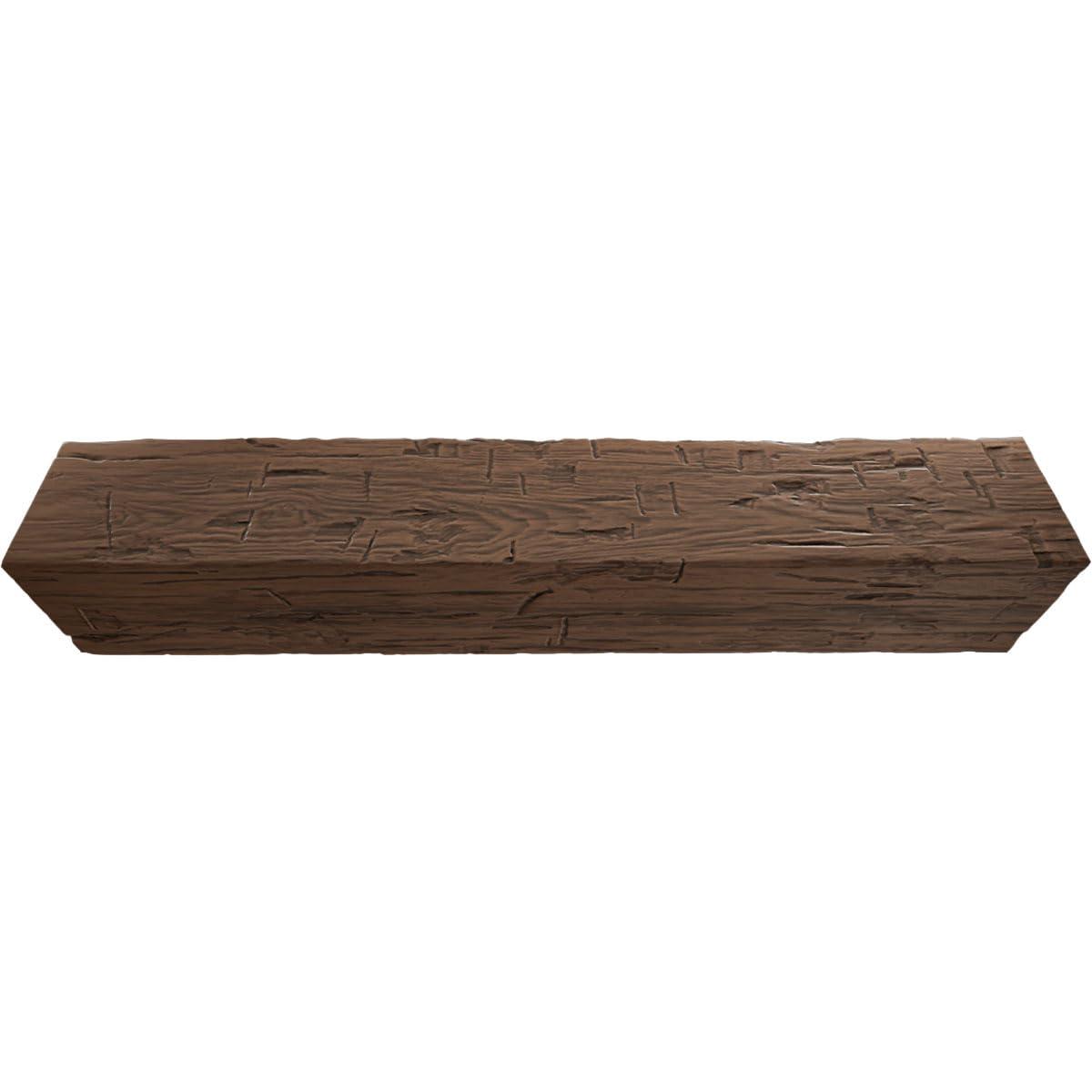 Ekena Millwork Hand Hewn Timberthane Faux Wood 3-Sided Ceiling Beam (U-beam)