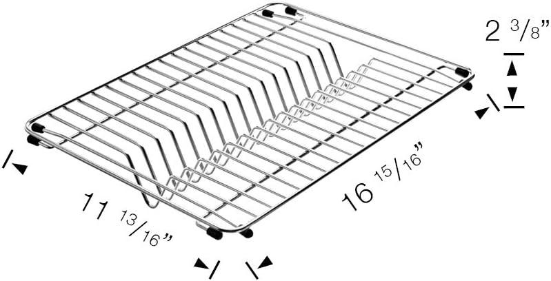 Stainless Steel Over-the-Sink Dish Rack with Utensil Cup