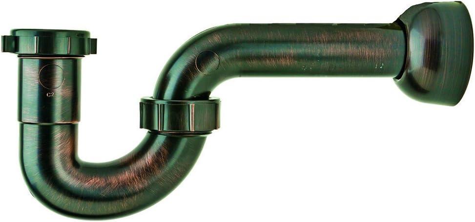 Oil Rubbed Bronze Decorative ABS P-Trap with Wall Adaptor