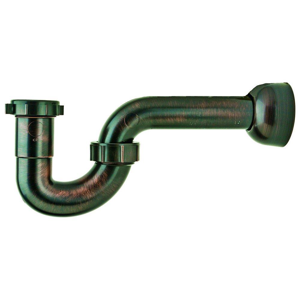 Oil Rubbed Bronze Decorative ABS P-Trap with Wall Adaptor