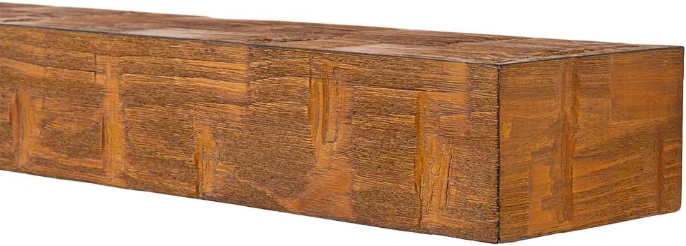 Mantel Directs Country Living Wood Fireplace Mantel Shelf - Bodie Rustic Hand Distressed Pine With Worn, Reclaimed Log Look; For Fireplaces, Hearths & Décor