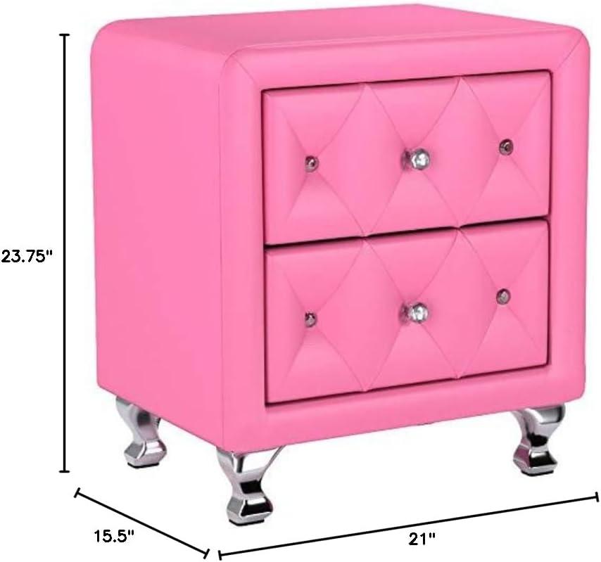 Stella Crystal Modern Nightstand - Baxton Studio