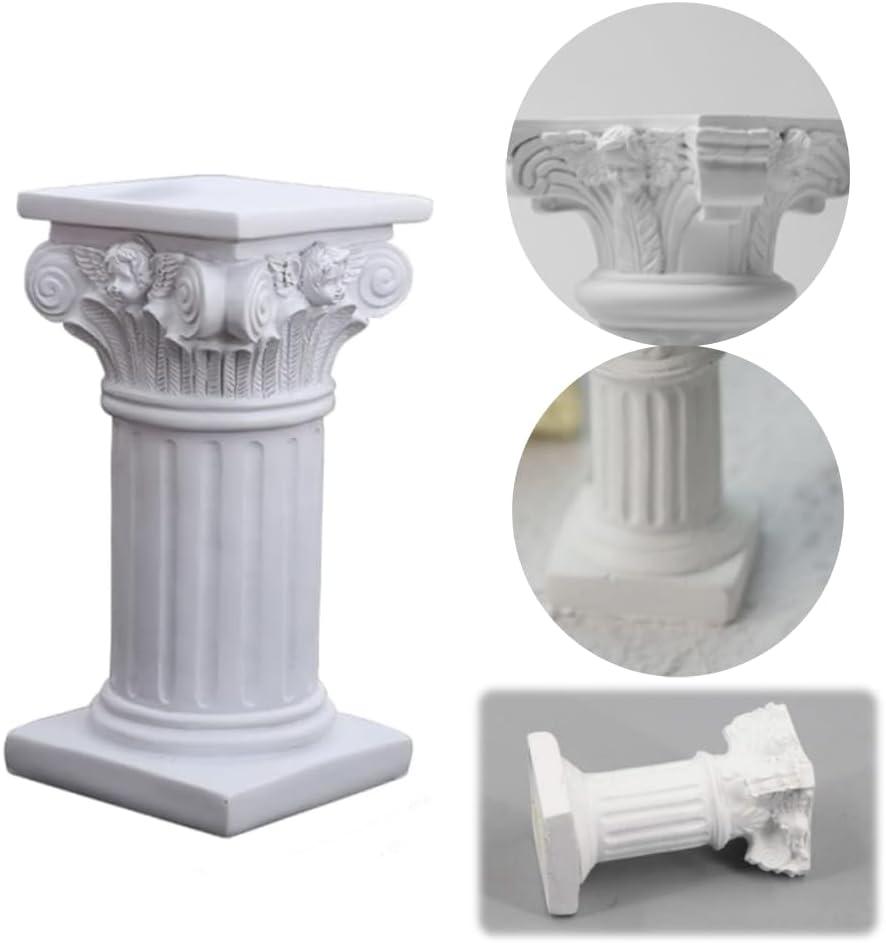 5Pcs Roman Pillar Statues Resin Pedestal Stand Roman Pillar Greek Column Statues