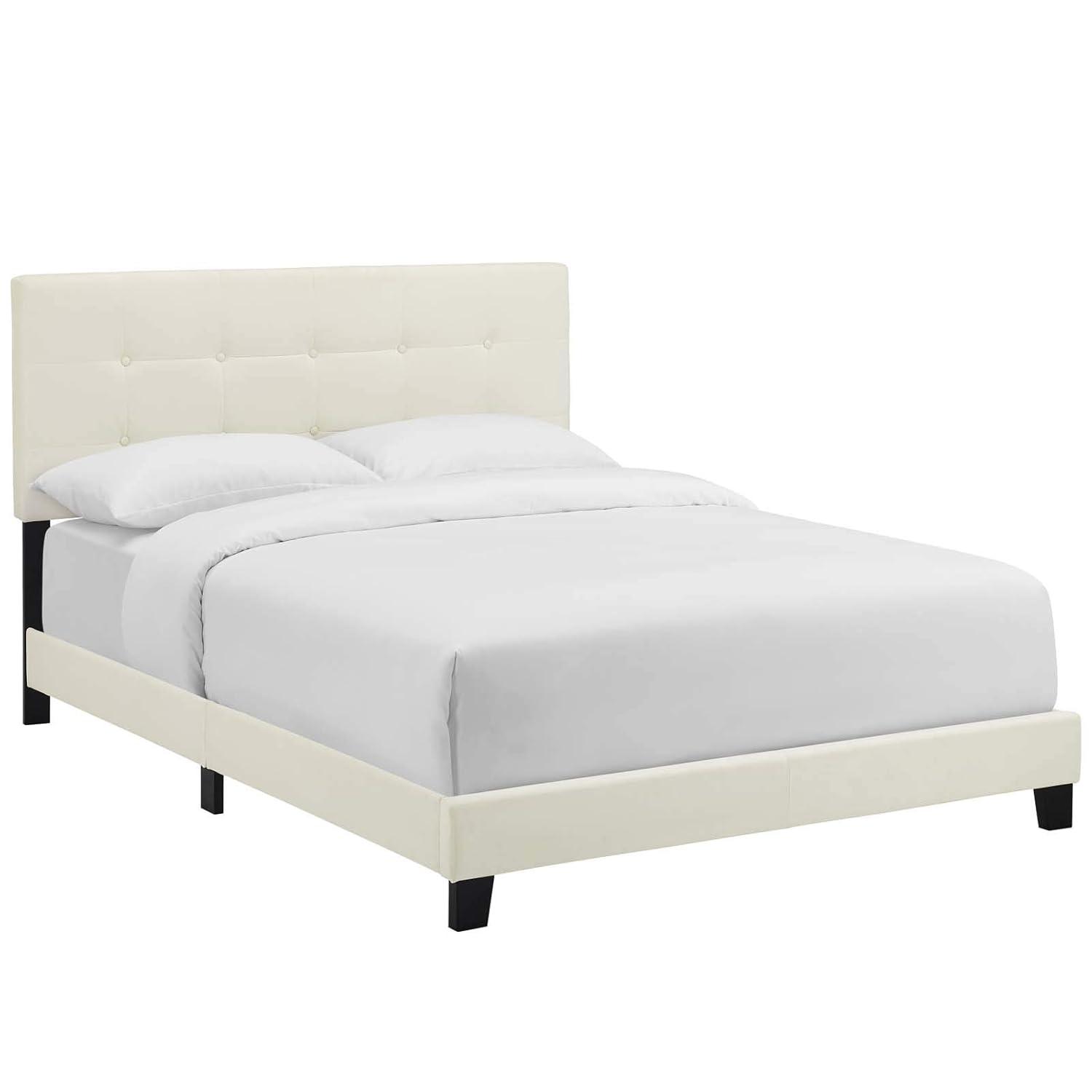 Modway Amira Full Performance Velvet Bed - Ivory