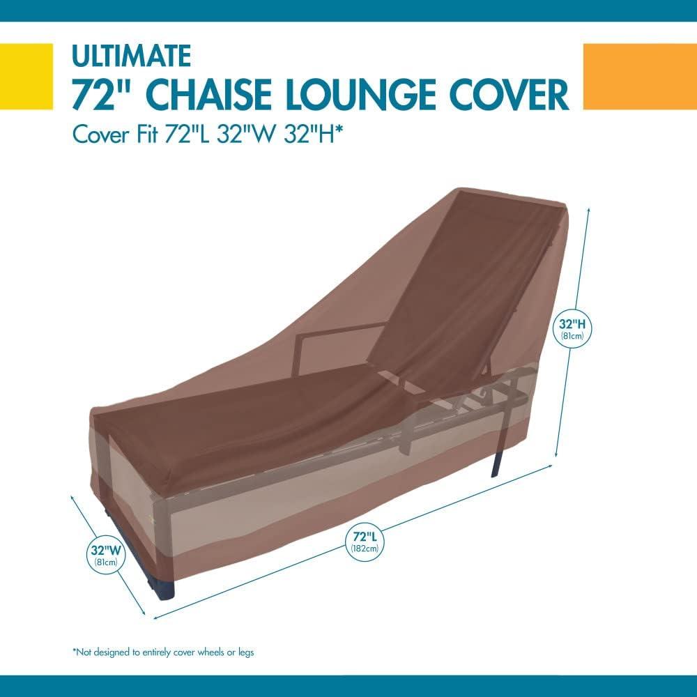 Mocha Cappuccino Brown Polyester Outdoor Chaise Lounge Cover