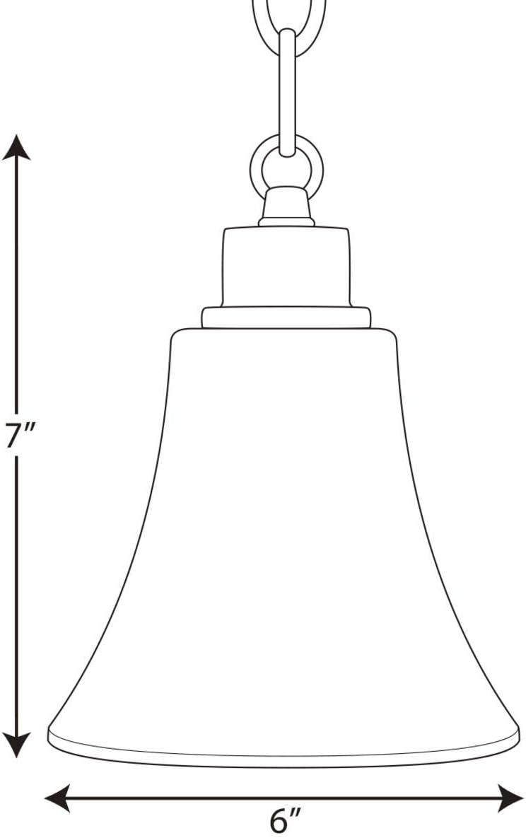 Progress Lighting Joy 1-Light Mini-Pendant, Brushed Nickel, Fluted Glass