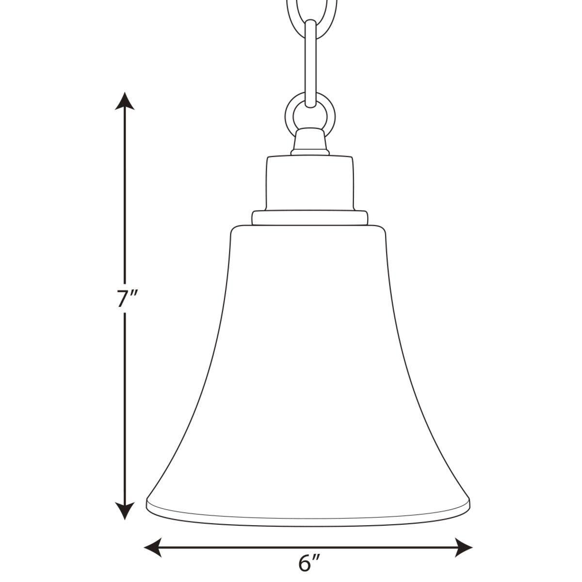 Progress Lighting Joy 1-Light Mini-Pendant, Brushed Nickel, Fluted Glass