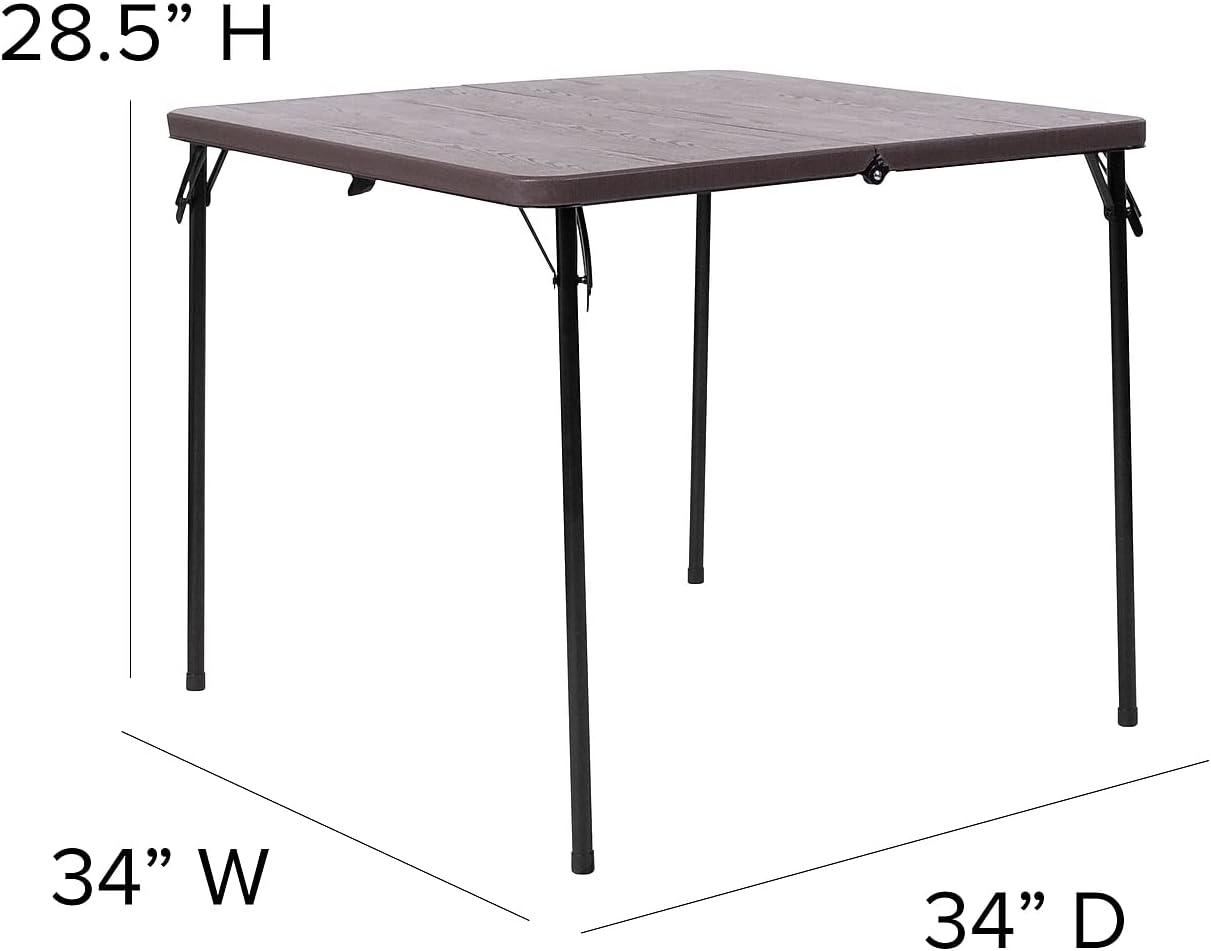 Noah 2.83' Square Plastic Folding Event Table with Carrying Handle by Flash Furniture