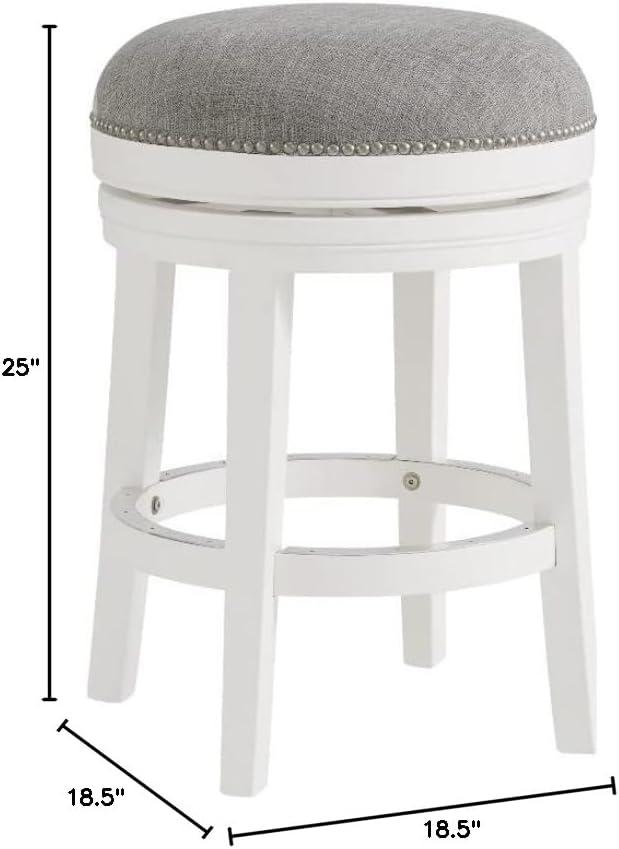 Clara Solid Rubber Wood Swivel Counter And Bar Stool