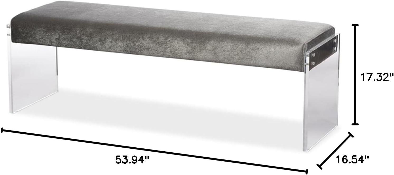 Polyester Blend Upholstered Bench
