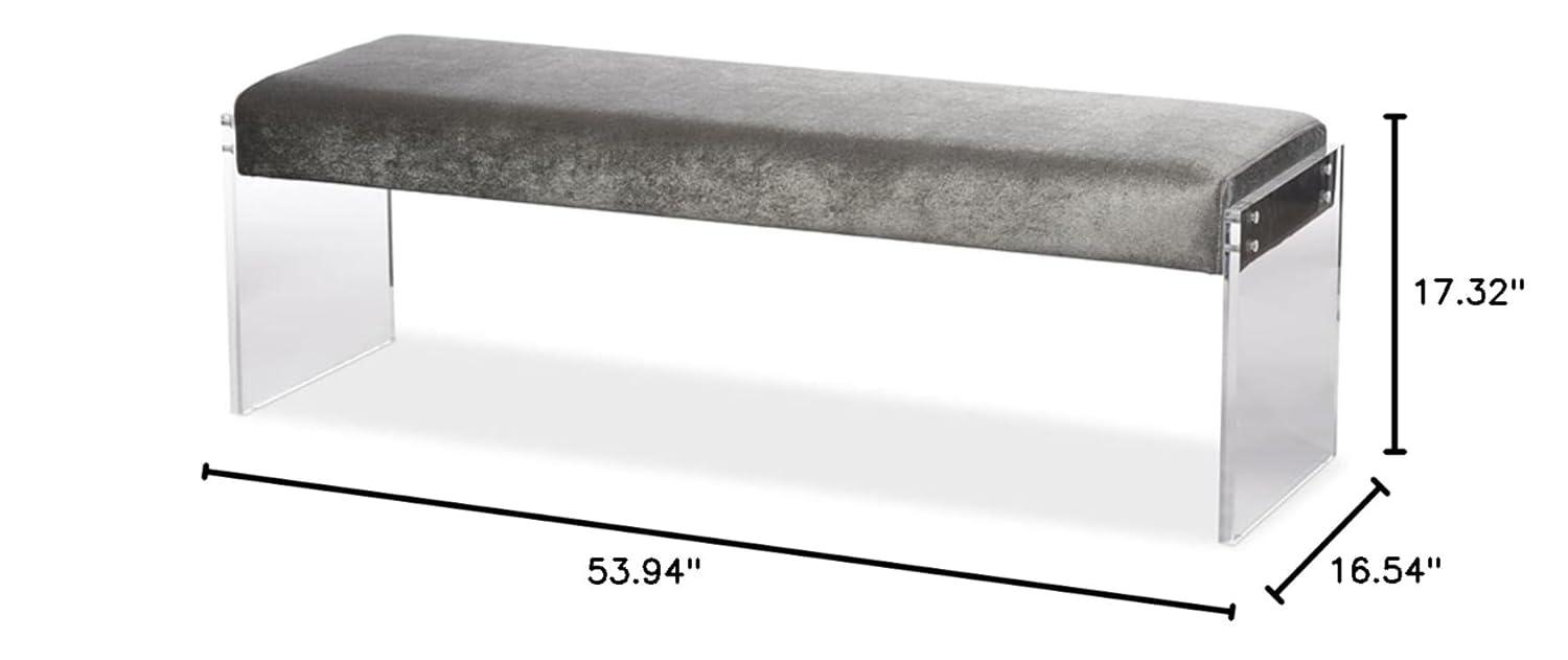 Polyester Blend Upholstered Bench