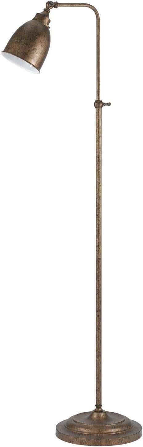 Adjustable Rust Pharmacy Floor Lamp with 3-Way Switch