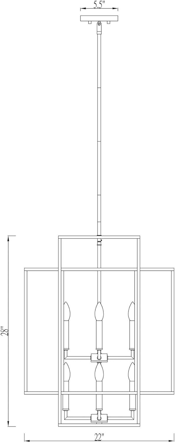 Z-Lite Titania 8 - Light Chandelier in  Matte Black